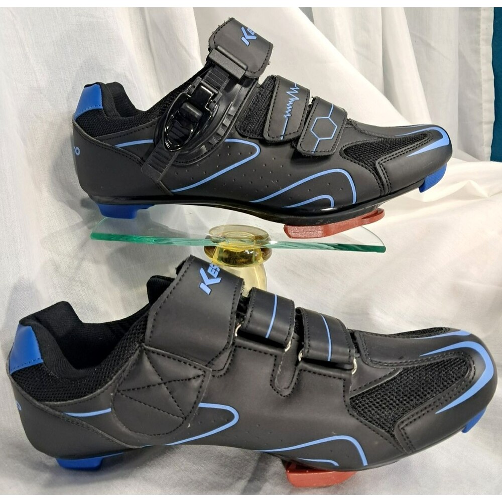 Kescoo Cycling Shoes Unisex Size 41 Black Blue Compatible Pelton Mens 8 Wmns 10